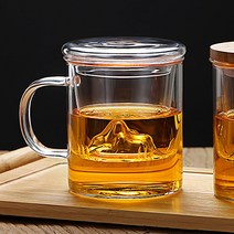 [로하티]포트리 내열유리 티머그 필터 녹차 유리컵, 상세 참조
