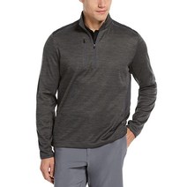 Callaway 남성용 웨더 시리즈 듀얼 액션 아쿠아펠 블록 스윙 테크 1/4 지퍼 골프 풀오버, X-Large, Grey Heather