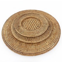 라탄 언더플레이트 (20 ~ 26cm) 식탁매트 접시받침 1, 가로 26cm