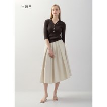 쉬즈미스 브이 칼라 반버튼 7부 니트 O1_PO1