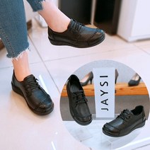 제이시 발편한 4cm 밴딩끈 여자 구두 볼넓은신발 K028