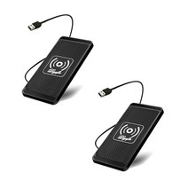 차량무선충전거치대 송풍구 휴대폰 자동차 빠른 무선 충전기 실리콘 패드 크래들 스탠드 도크 15W 삼성 S20, 03 2PCS 10W-USB