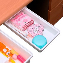 수납정리함 틈새선반 히든서랍 책상정리 슬라이딩 미니서랍 서랍정리함, 화이트(소)