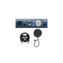 PreSonus AudioBox iOne 2x2 USB/아이패드 오디오 인터페이스 윈도우 맥 및 iOS용 번들 Blucoil 10 FT 밸런스 XLR 케이블 팝 필터 윈드스크린 포