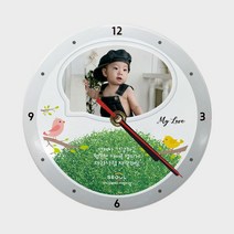 졸업 생일 나만의 포토 시계 사진 인쇄 무럭무럭 새싹, 단체사진동일인쇄