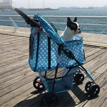 4륜 강아지 고양이 애견 유모차 캐리어 개모차 견모차 말티즈 노견유모차, 4륜애견유모차 퍼플