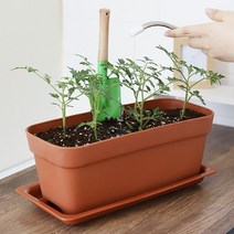홈가드닝 실내정원 텃밭 꽃 원예용품 테라스화분 중형, 색상:다크브라운