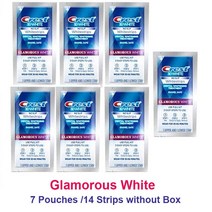 치아 미백제 크레스트 3D 치아 Whitestrips 매력적인 하얀 미백 키트 전문적인 효과 스트립 구강 관리, 01 7pouh without ox, 01 7pouch without box