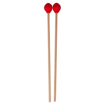 1 Pair Middle Marimba Stick Mallets 실로폰 Glockensplel Mallet 너도밤 나무 손잡이 타악기 악세서리, 01 빨간
