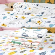 간절기 환절기 순면 6중 거즈 아기블랭킷 꿀잠블랭킷 아기낮잠이불 유모차담요, 별과달