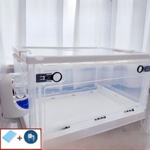 루디아픽 강아지산소방 가정용 고양이 휴대용산소발생기 강아지코막힘, 화이트대형(연결밸브+패드)