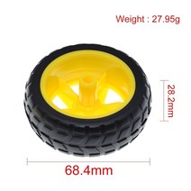 TZT-1 로트/패키지 감속 DC 모터 바퀴 a/스마트 자동차 섀시 모터/로봇, [02] Wheel