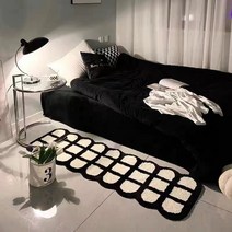 모조 캐시미어 소재 침실 침대 옆 작은 카펫