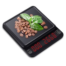 타이머가 있는 커피 저울 에스프레소 3Kg/0.1G 디지털 정밀 다기능 주방, 한개옵션0