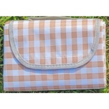 메벨로 감성 피크닉 방수 한강 돗자리 대형 중형 소형 휴대용 캠핑 매트, 6.체크 브라운