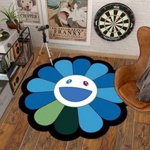 1인 2인 자취 협탁 보조 사이드 미니 개성 독특 신기 패셔너블한 클로크룸 소프트 카펫 모던하고 심플한 침실 침대 옆 장식 러그 가정 방 해바라기 얼룩 방지, 49.E  300x300cm