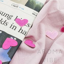 VEDANA 의류패치 하트분홍 와펜패치