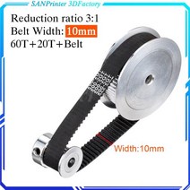타이밍 벨트 풀리 타임 GT2 타이밍 벨트 풀리 60 개 톱니 20 개 5mm/8mm 감소 3:1/1:3 벨트 폭 6mm 10mm 3D, 20T6.35 - 60T8_폭 280mm-10mm