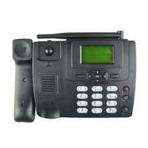 유선 유무선 일반 집 전화기 고정 2G GSM SIM 카드 데스크탑 무선 전화 홈 벽 마운트 FM 라디오, 단일옵션