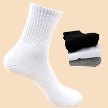 다두리 쿠션 무지 스포츠양말 5켤레, 화이트