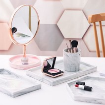 앤트 모던 마블 대리석 트레이 촬영소품 3종, 육각, 기본컬러