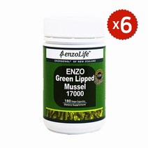 [뉴질랜드 엔조라이프] 초록입홍합 17000mg 180캡슐 초록홍합 녹색입홍합 관절 영양, 180캡슐 x6병