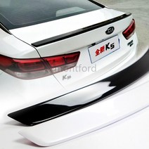 기아 K5 OPTIMA 2016 ABS 플라스틱 소재 도색되지 않은 색상 후면 트렁크 립 부츠 윙 프라이머 지붕 스포일러 1PCS 차량용 스타일링, 1개, 단일, WHITE
