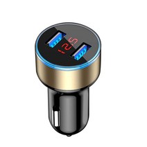 자동차 충전기 배터리 화웨이 샤오미 레드미 10 9 아이폰 12 삼성 LG 듀얼 USB 어댑터용 18W 차량용 충전기, 01 Gold
