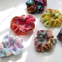 인아웃템즈 여성 반짝이 그라데이션 포인트 곱창머리끈 10color