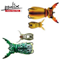 몰릭스 플로팅 할로우바디 슈퍼나토 비틀 배스 루어 미끼 낚시, 191-Chart-Beetle