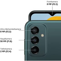 Samsung Galaxy M23 5G Android 스마트폰 6.6인치 Infinity-V TFT 디스플레이 5 000mAh 배터리 4GB RAM 128GB 메모리 듀얼 SIM 딥 그린-32956, 라이트블루