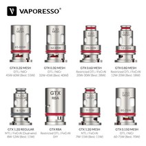 Vaporesso GTX 코일 베이프 타겟 PM80 포드 스와그 PX80 럭셔리 80 PM40 키트용 기화기 RBA 02ohm 03ohm 06ohm 08ohm 12ohm, 08ohm 5pcs
