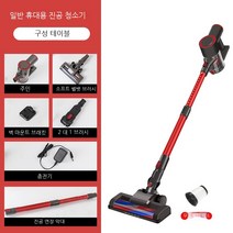 JINGMING 무선청소기 CUTE QUEEN 선물 증정, 825A일반 빨간색 유럽 중립 색상 상자--브러시 모터