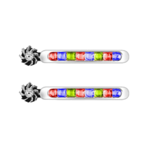 전동자전거 라이트 LED 조명 튜닝 꾸미기 자동차 차량용 오토바이 바이크 킥보드 W-LED-3, 3.LED 바람개비 (2ea x 1세트)혼합