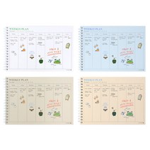 위클리 플래너 A5 스프링 주간 일정, 화이트