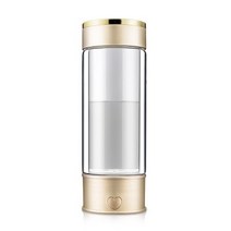 휴대용 탄산 수 제조기 키트 수소 생성기 티타늄 휴대용 수소가 풍부한 물 컵 Ionizer 메이커/발전기 슈퍼 산화 방지제 ORP 수소 알칼리성 물병, 01 Gold