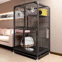 고양이호텔 고양이아파트 캣빌라 호텔장 2단 3단 4단 철제 대형, 단품, 블랙3단(소)