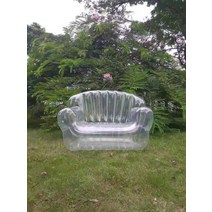 1인 2인 에어쇼파 야외 좌식 접이식 튜브 아웃도어, 그린 2인 소파