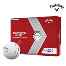 [캘러웨이코리아정품]2022 캘러웨이 크롬소프트 트리플트랙(CHROME SOFT TRIPLE TRACK)골프볼[3피스12알][2COLORS], 1개, White, 12개