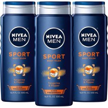 NIVEA MEN 스포츠 바디워시 리바이너라이징 미네랄 포함 Sport Body Wash with Revitalizing Minerals 3 Pack of 16.9 Fl Oz B