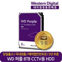 웨스턴디지털 정품 재고보유 WD Purple WD82PURZ 8TB DVR NVR CCTV HDD 하드디스크, WD82PURZ (단종) WD84PURZ 신제품 발송