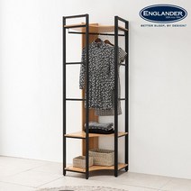 [수도권무료배송/설치서비스]잉글랜더 NEW 브루클린 드레스룸 600 코너장, 블랙+그레이
