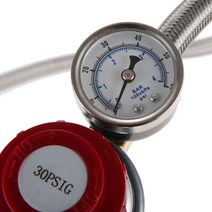 캠핑버너 야외용가스버너 그리들버너 0-30 PSI 조정 가능한 레귤레이터 게이지 스틸 브레이드 2 Y-스플리터 호스 히터/그릴 파이어핏 고압 밸브 가스 테이프