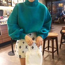메이킹유 스웨터 터틀넥 소매퍼프 벌룬티셔츠 루즈핏 A351킬리안니트