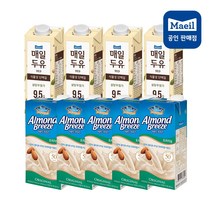 [매일유업] 950ml 매일두유4+아몬드브리즈 오리지널5(총9팩), 9팩