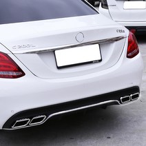 벤츠 C클래스 디퓨저 C63룩 W205 리어 디퓨저, 레드