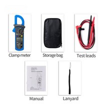 ST201 AC 디지털 클램프 미터 전압측정기 True RMS 커패시턴스 NCV Ohm Hz 테스터 전류 암페어, 01 blue