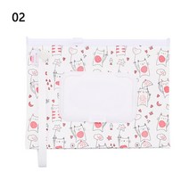 휴대용 스냅 스트랩 아기 물티슈 가방 24x13.5cm 티슈 박스 컨테이너 친환경 쉬운 운반 클램셸 화장품 클리닝 케이스, 36 D-2
