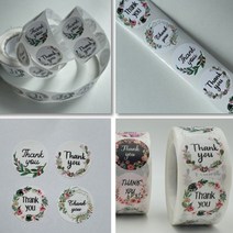 결혼 답례 스티커 조문답례 돌잔치 리뷰이벤트 스티커 꽃리스