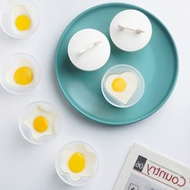 계란찜 용기 계란 요리 찜기 에그 틀 만능 홀더 모양 삶은 달걀 기구 떡 만들기 하트 별 꽃 토끼 4종 세트
